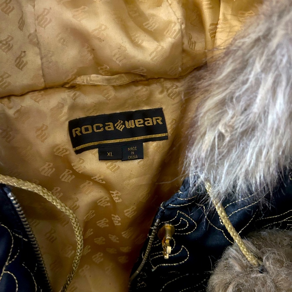RocaWear women’s xl jacket gold and black
